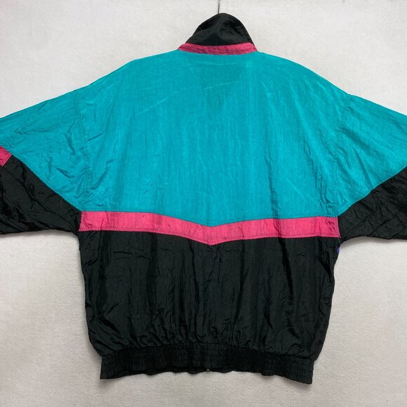 Vintage Pierre Cardin Jacket Mens M Multicolor Nylon Running 90s Windbreaker - Picture 11 of 14